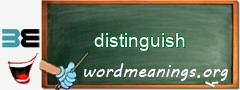 WordMeaning blackboard for distinguish